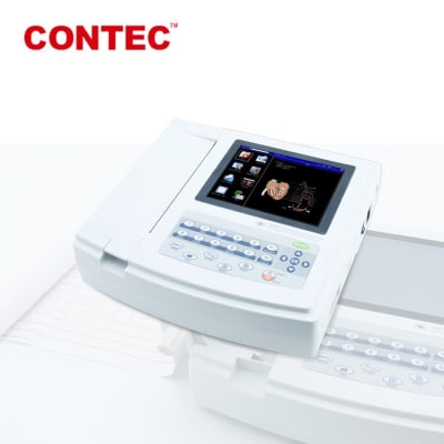 CONTEC ECG 1200G Touch Screen 12-Channel Elecreocardiograph by Contec front view Bangladesh — MediportBD (হাসপাতাল মেশিন)