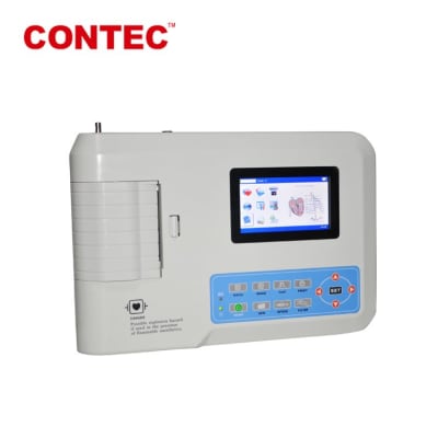 CONTEC ECG 300G Portable 3 Channel12 Lead EKG Portable ECG Machine by Contec front view Bangladesh — MediportBD (হাসপাতাল মেশিন)