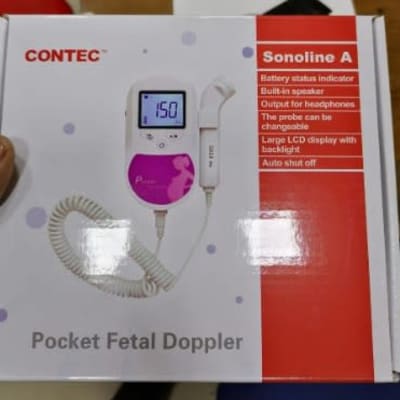 Contec Pocket Fetal Doppler Sonoline A with 2 MHz Probe by Contec front view Bangladesh — MediportBD (ডায়াগনস্টিক যন্ত্রপাতি)