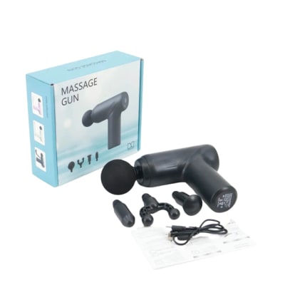 Mini Massager Gun 4 Head front view Bangladesh — MediportBD