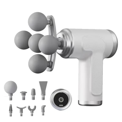 Five Headed Fascia Gun Massage DH-780 | 9 Multi-Head Attachment front view Bangladesh — MediportBD