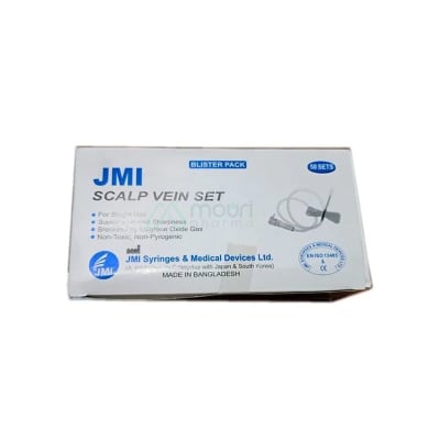 JMI Scalp Vein Set 21G (1 Box of 50 Pcs) by JMI Bangladesh — MediportBD