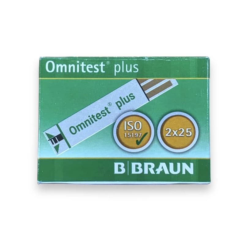 Omnitest Plus Glucose Test Strip (50 Strips) by B-Braun Bangladesh — MediportBD (ডায়াবেটিস কেয়ার)