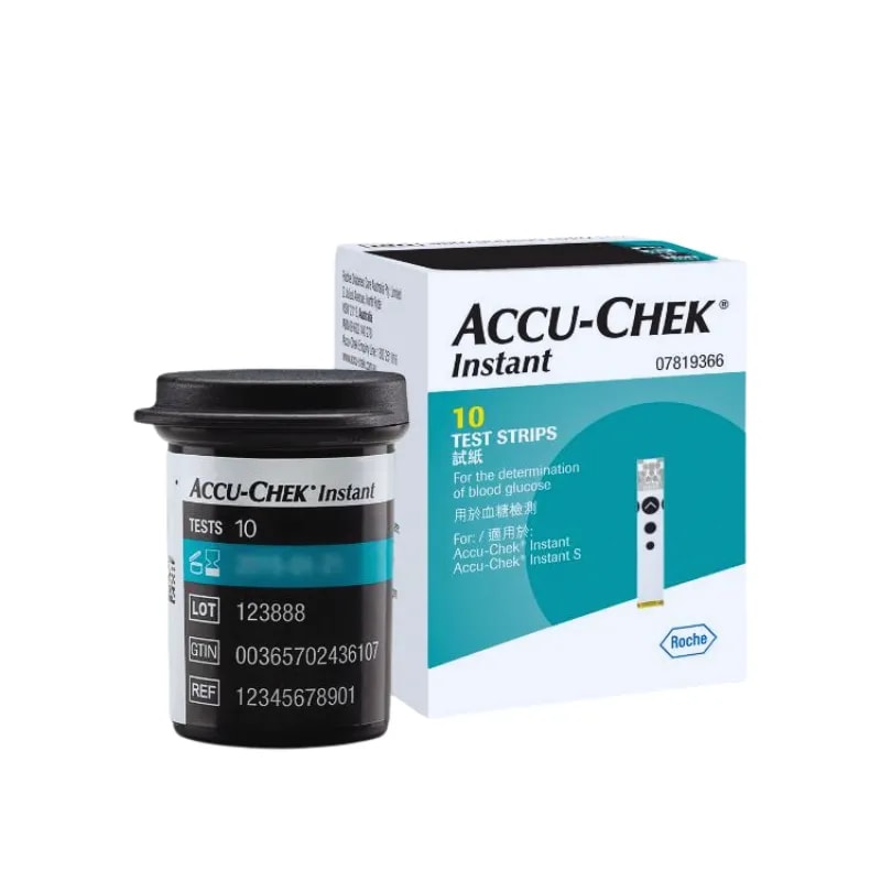 Accu-Chek Instant Blood Glucose Test Strips 10/Pc by Accu-Chek Bangladesh — MediportBD (ডায়াবেটিস কেয়ার)