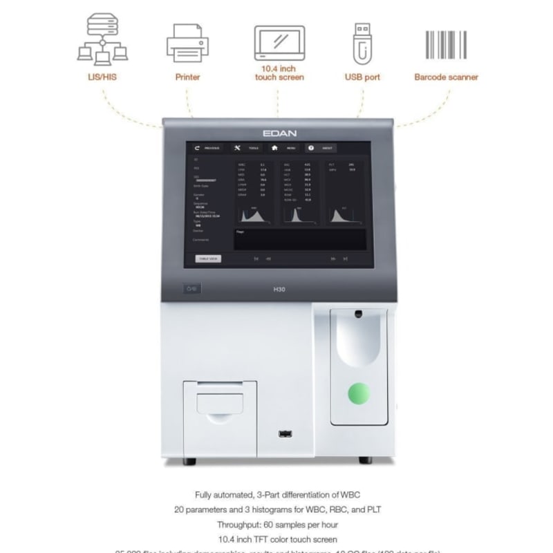 EDAN H30 Fully Automatic 3-Part Hematology Analyzer by EDAN Bangladesh — MediportBD