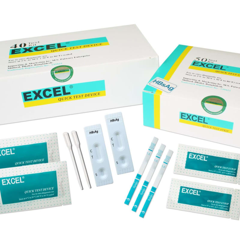 Excel HBsAg Rapid Test by Excel Bangladesh — MediportBD (ল্যাবরেটরি রিএজেন্ট)