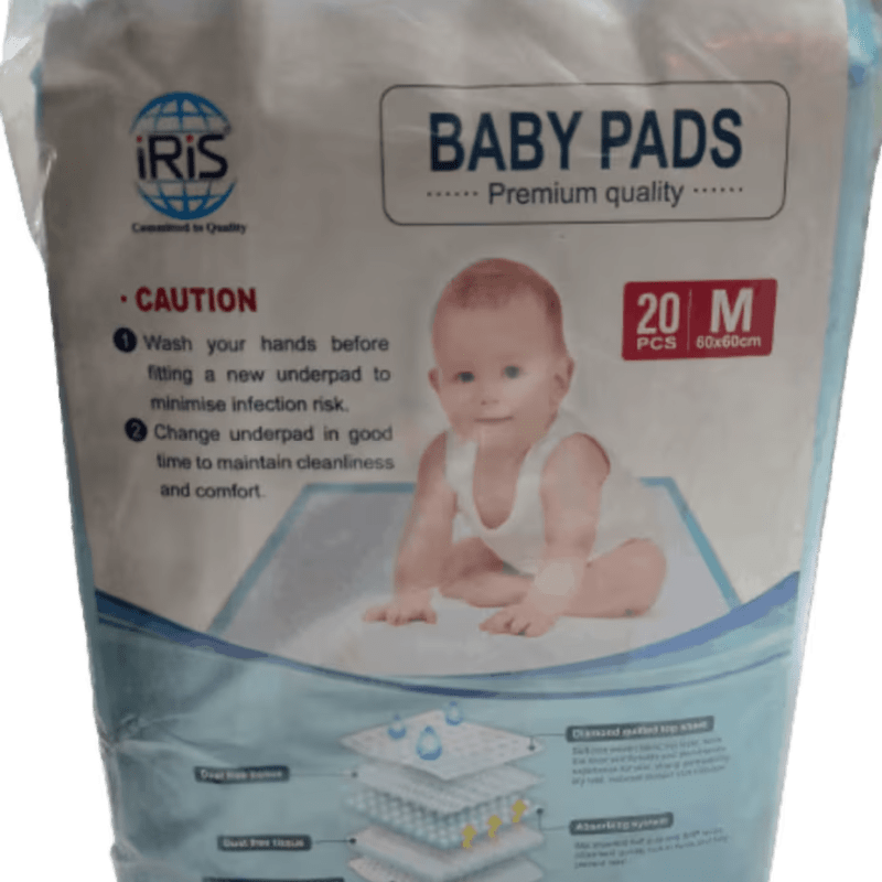 IRISH Baby Pad Premium Quality M (60 x 60cm) 20 Pcs by IRISH Bangladesh — MediportBD