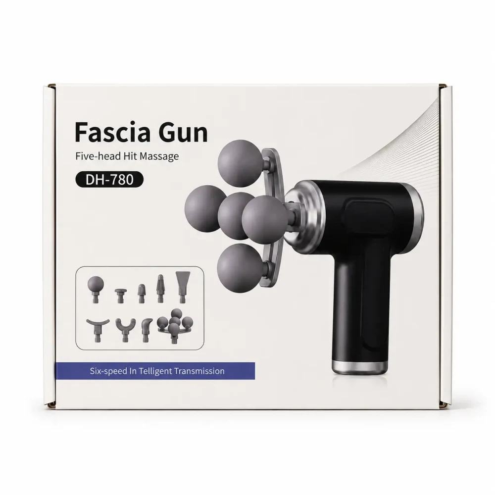 Five Headed Fascia Gun Massage DH-780 | 9 Multi-Head Attachment