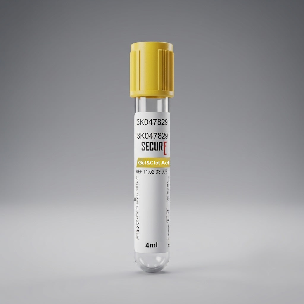 Secure Gel & Clot Activator Vacuum Blood Collection Tube (SST) - 3mL