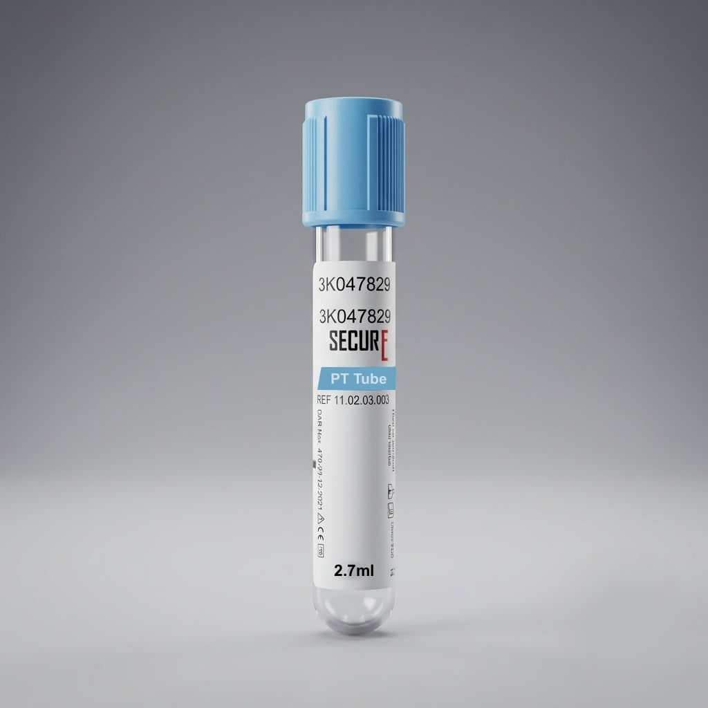 Secure Sodium Citrate Vacuum Blood Collection Tube (PT Tube) - 2.7mL