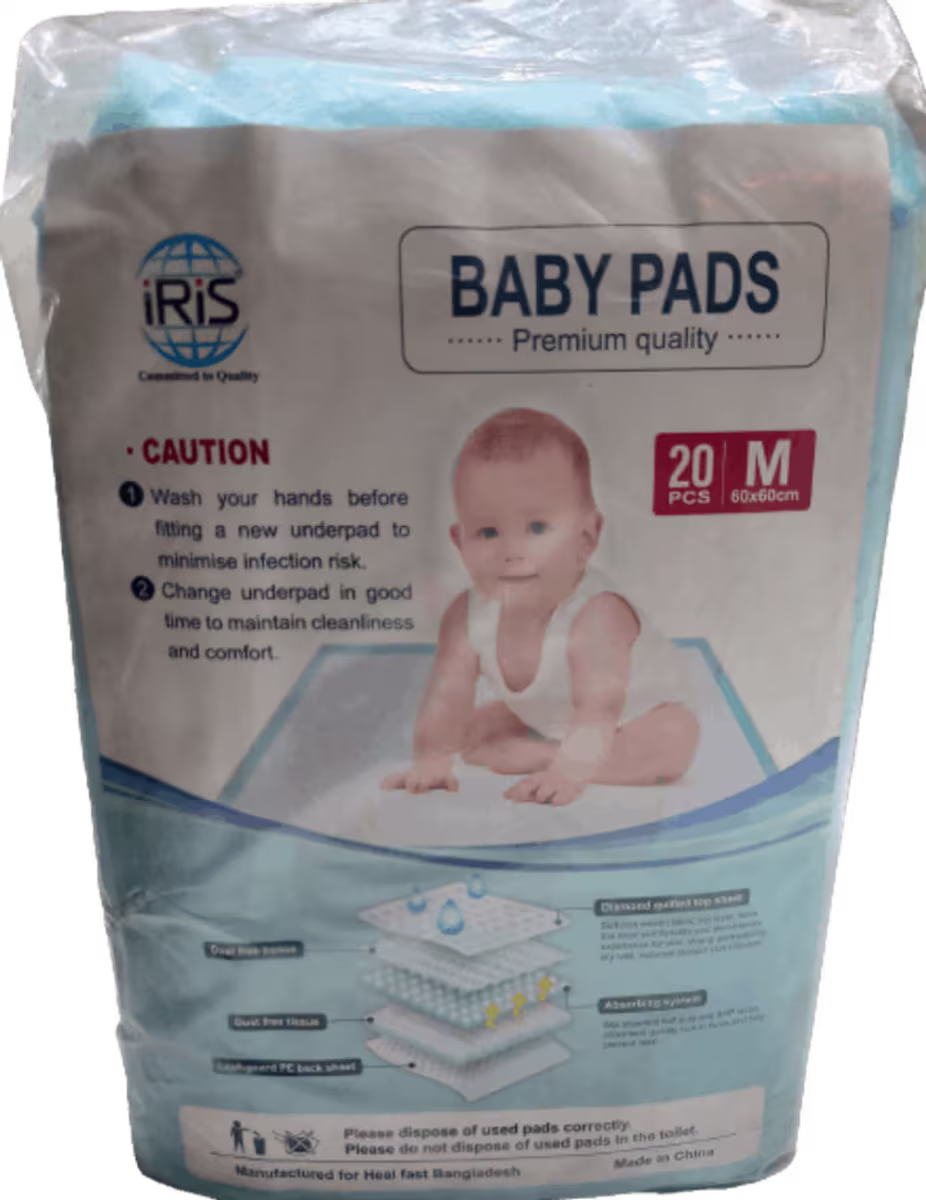 IRISH Baby Pad Premium Quality M (60 x 60cm) 20 Pcs
