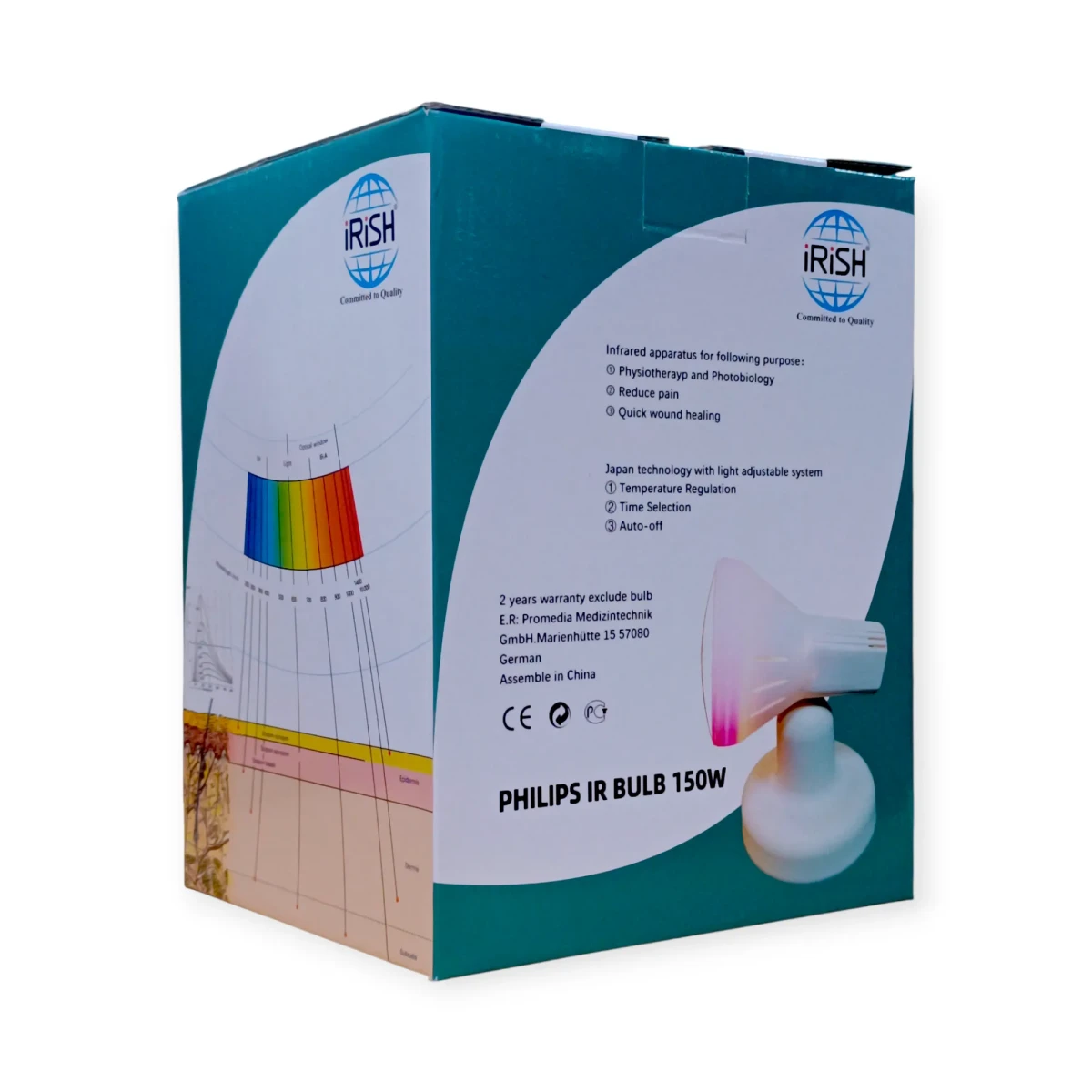 Infrared Heating Lamp Heat Lamp / IRR Lamp- 150 Watt With Regulator (IRISH)