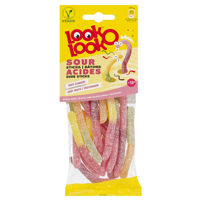 Look-O-Look Bâtons Acides Goût Fruits 120 g