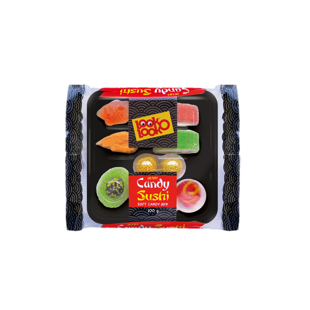 SUSHI CANDY NOVELTY PARTY TREATS Gummy Mix Sweets Tray Look O Look 300g  10oz