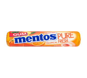 Mentos Pure Fresh Gum Tropical Roll 8pcs