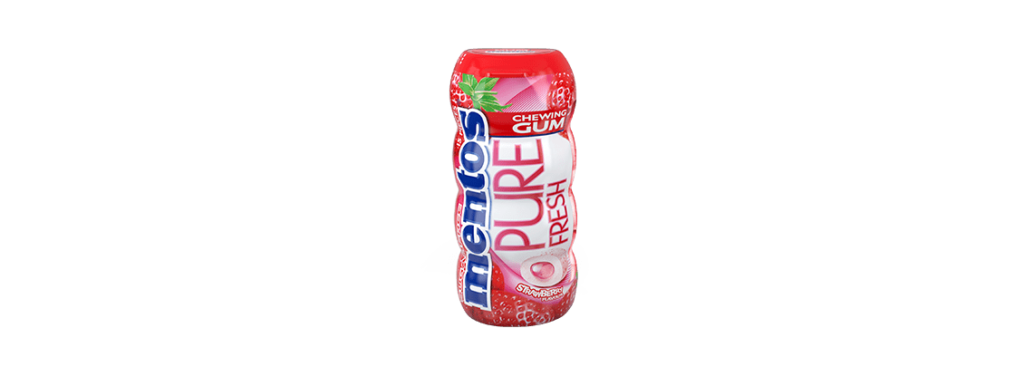 Mentos Gum Pure Fresh Strawberry Pocket Mentos 6452