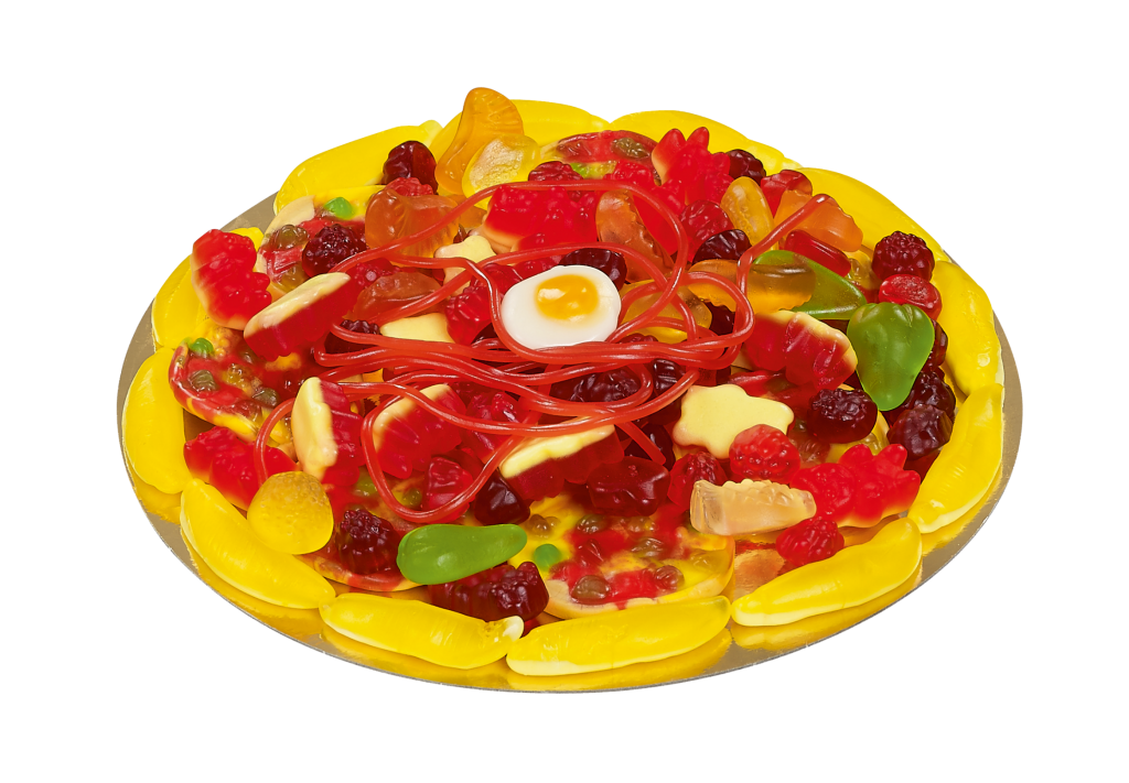 LOOK O LOOK - BIG CANDY PIZZA - 435G - SOFT JELLY JELL-O GUMMY BEAR - GIFT