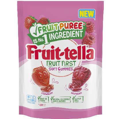 Fruit-Tella Strawberry 4 Rolls, Fruitella Candy, Algeria