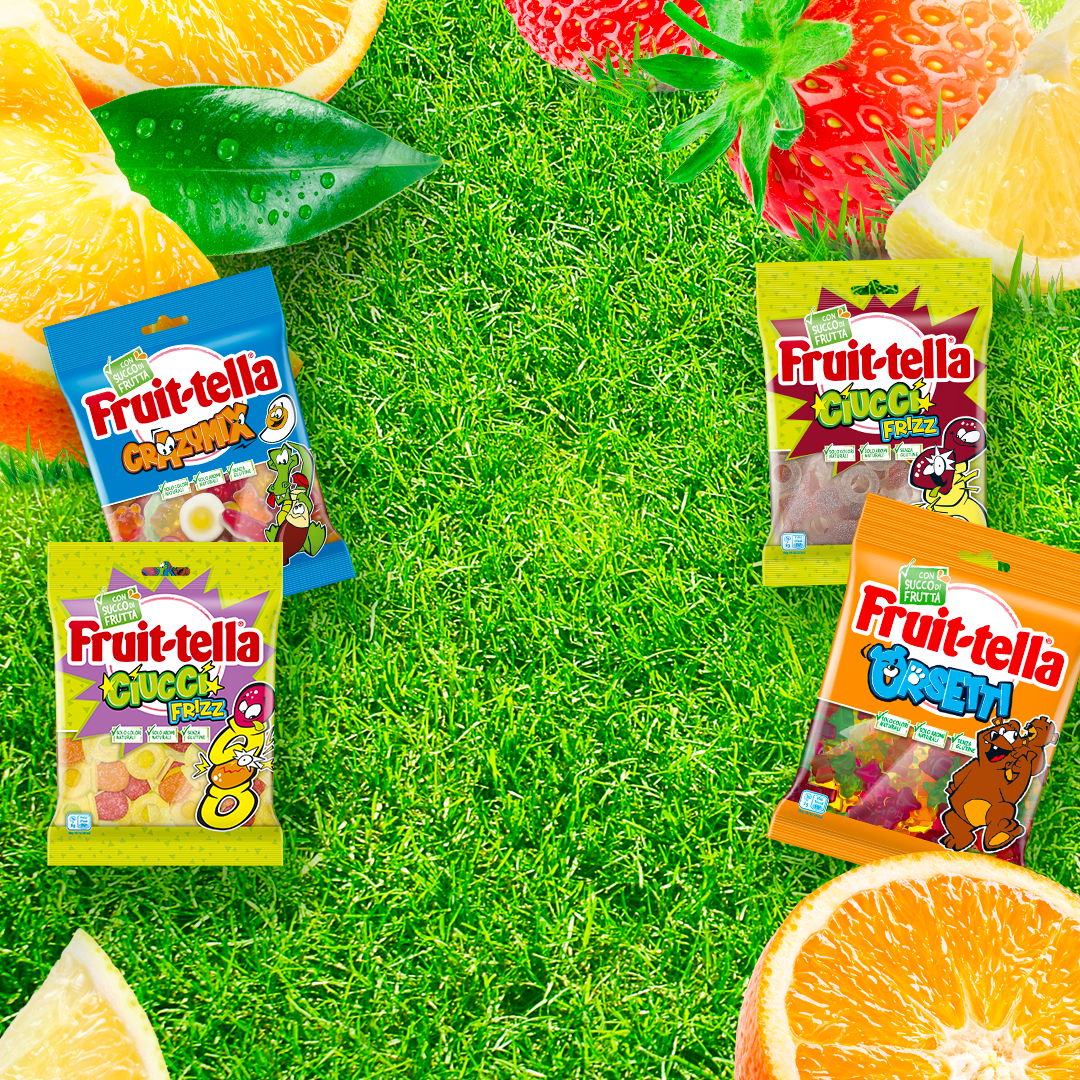 FRUIT-TELLA - 06398100 - Caramelle gommose liquirizie roll f.to pocket 90gr  - Confezione risparmio da 4 PZ - 8000735005020