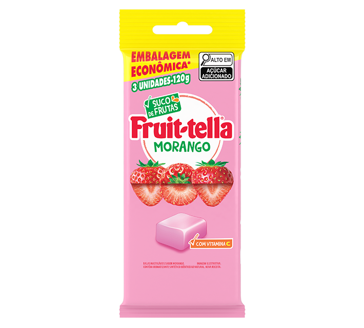 Fruittella Mastigável Morango 3x Fruittella Brazil 1675