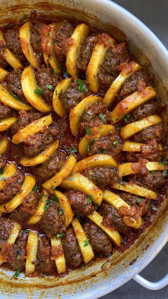 Gratin de Pommes de Terre et Boulettes de Bœuf Légères