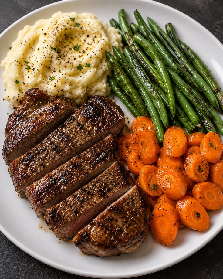 Le Pavé de Bœuf Grillé et sa Purée d'Igname Fine