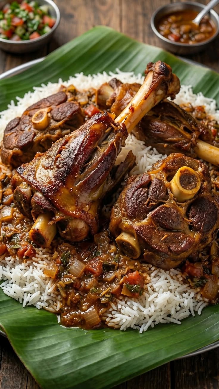 Riz Blanc Parfumé et sa cotelette d'Agneau Confit