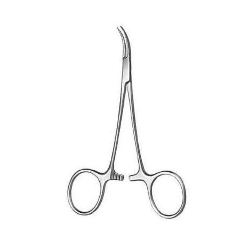 Tijera hemostatica curva