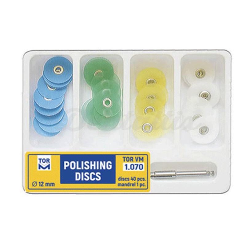 Discos de pulido tipo snap x 40 uds + mandril