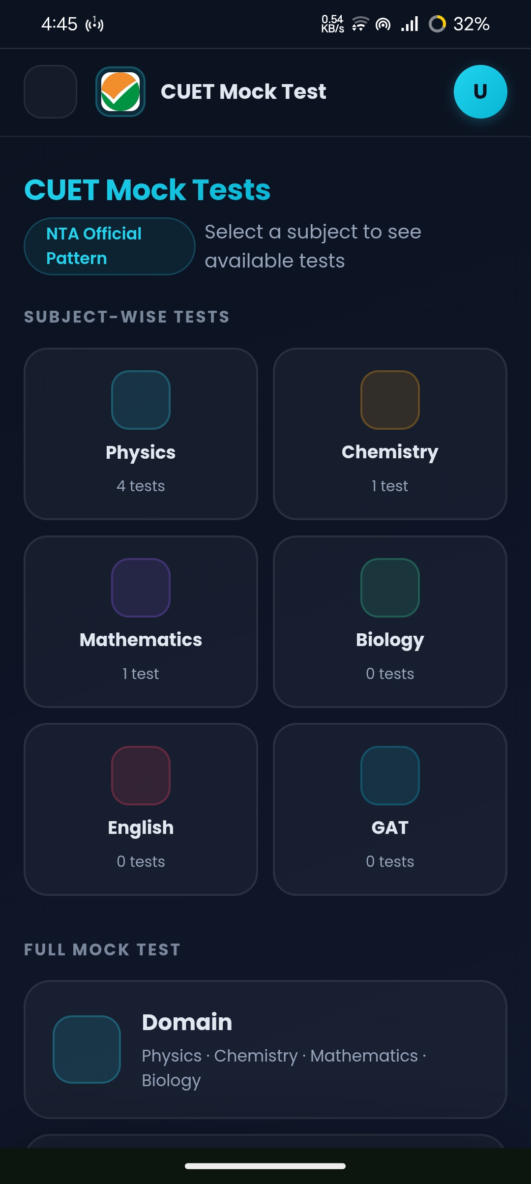 CUET Mock Tests
