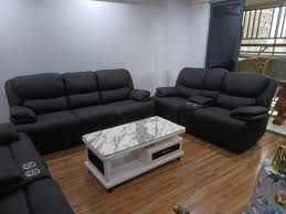 Black 7 Seater Luxury Sofa