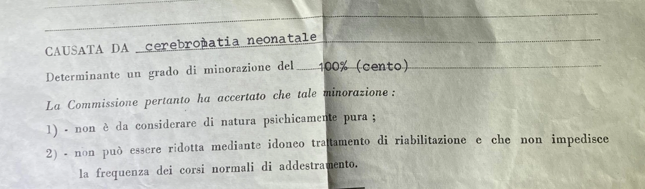 Estratto di documentazione medica