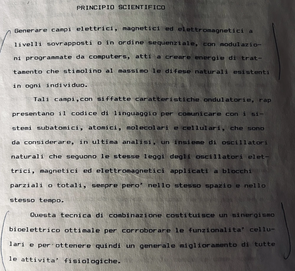 Estratto della domanda di brevetto