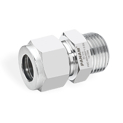 Male Connector, 1/4" OD x 1/8" ISO Parallel, SS316