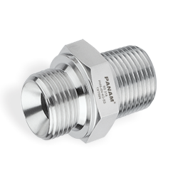 Hex Nipple, 1" M x 1" M ISO Parallel, SS316