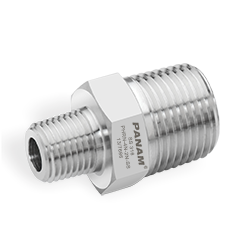 Hex Reducing Nipple, 3/4" M NPT x 1/2" M NPT, SS316