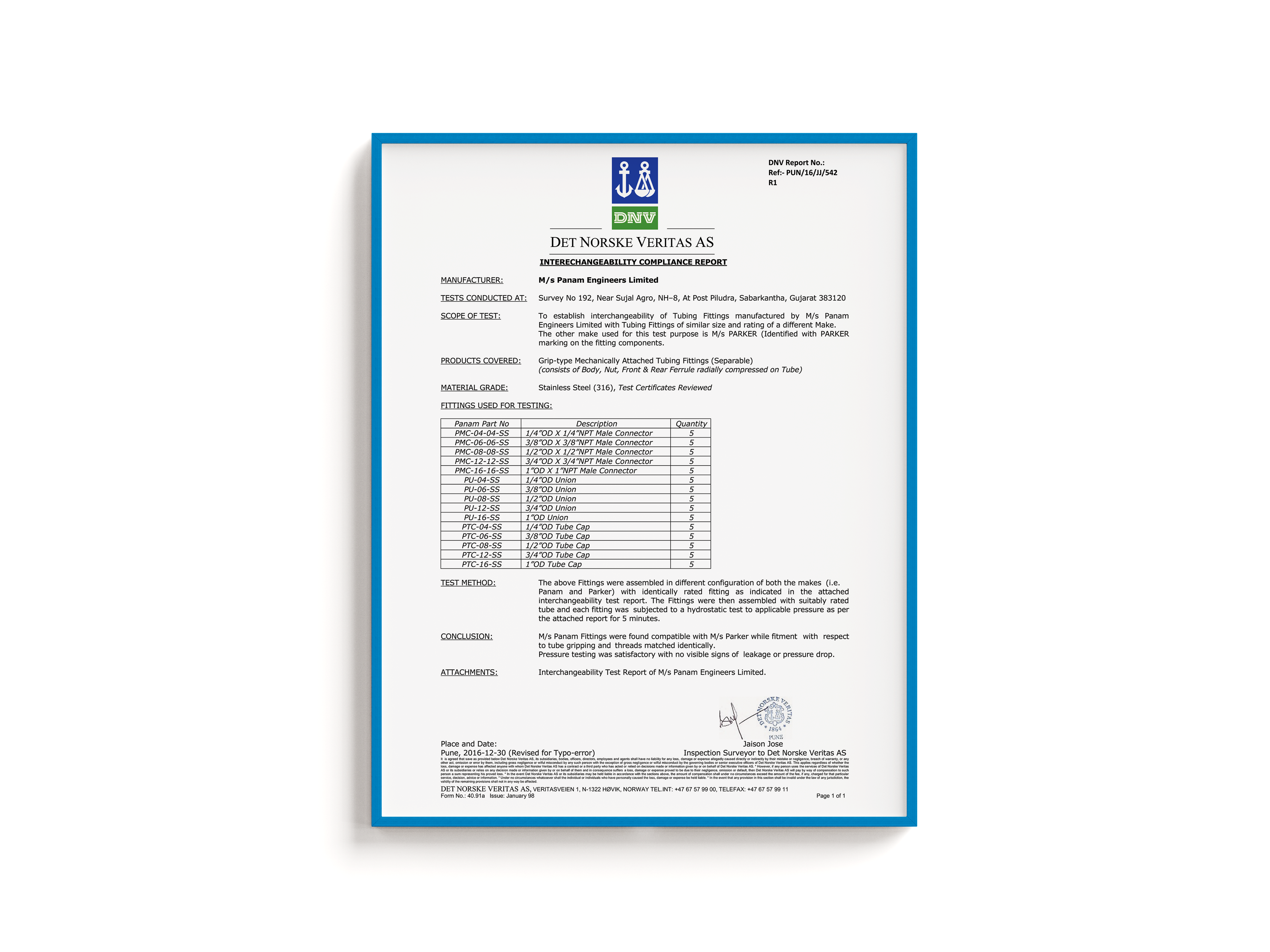 INTERCHANGEABILITY WITH PARKER