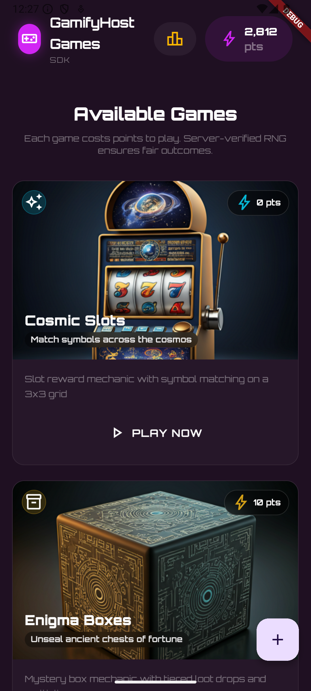 GamifyHost Game Screen