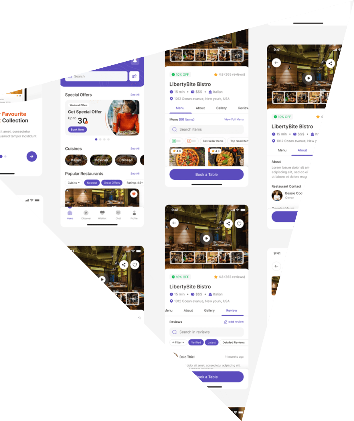 Table Booking App Key Features