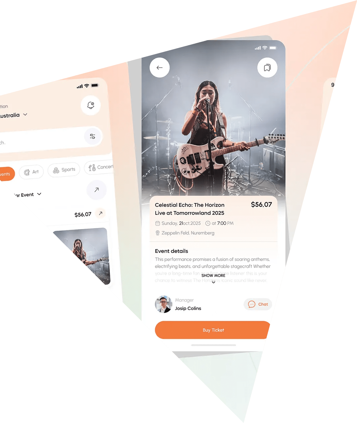 All-in-One Admin Panel for Event Control Admin dashboard managing events, bookings, venues, and ticket categories.