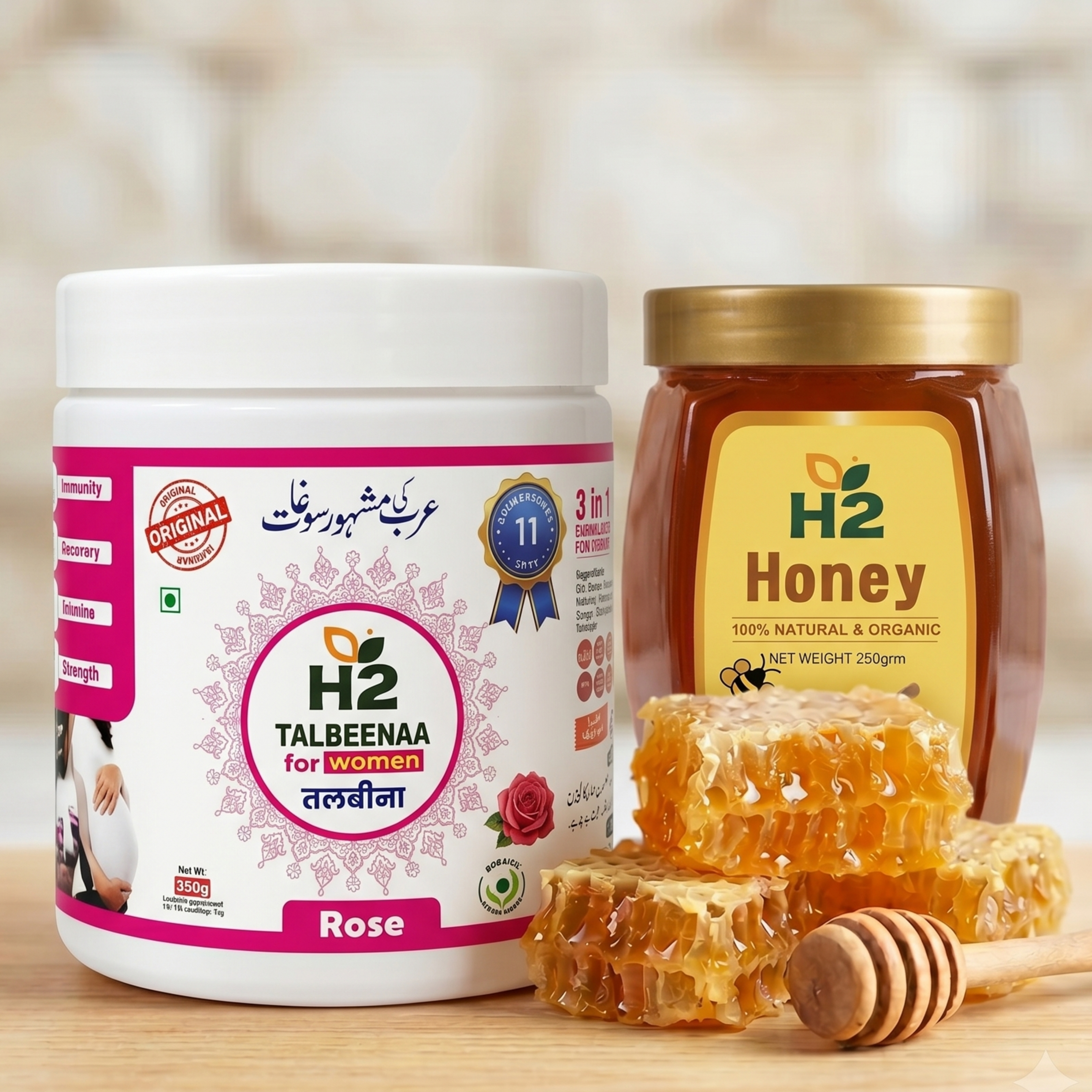 H2 Talbeena for Women (350g) & Multiflora Honey (250g) Combo