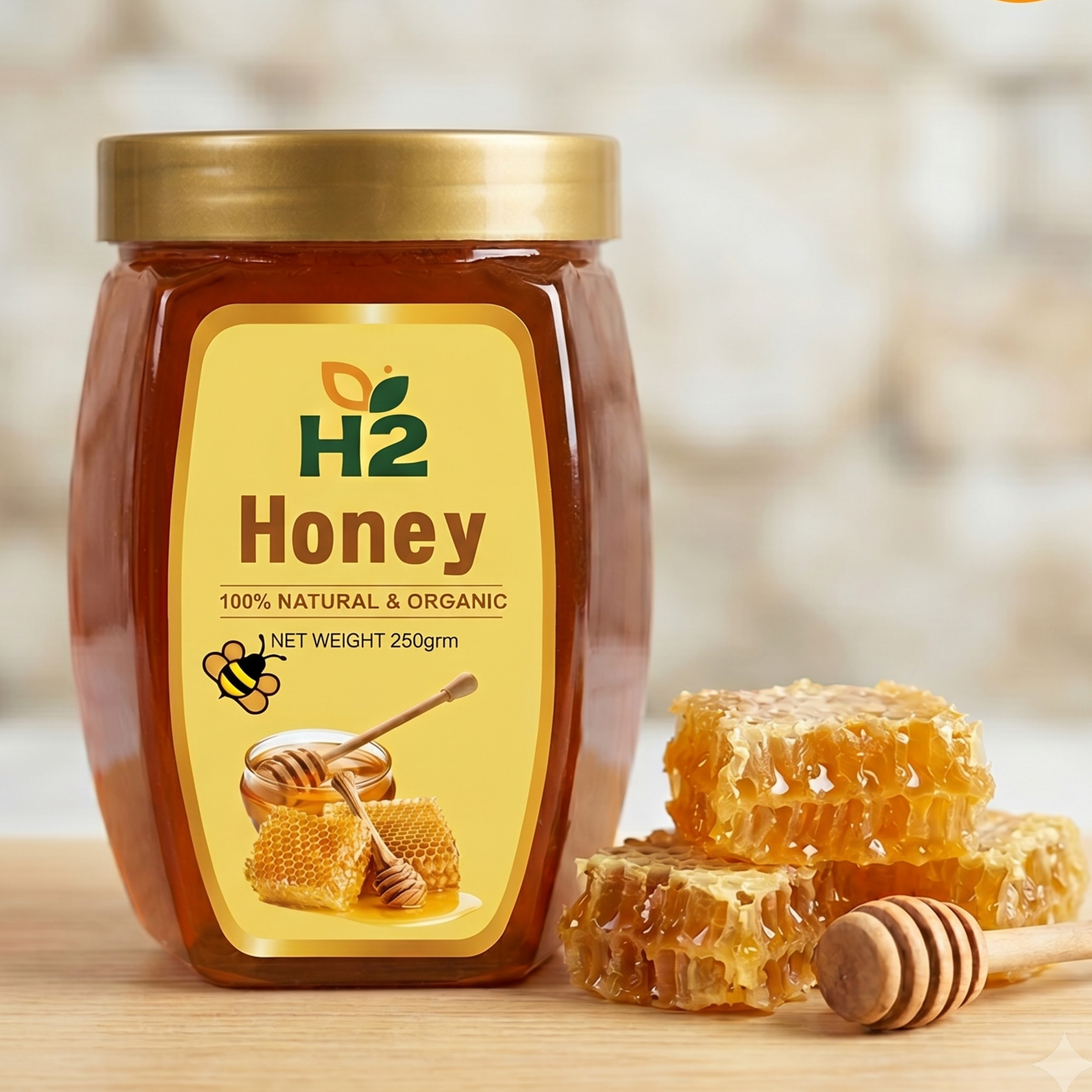 H2 Pure Multiflora Honey – 100% Natural & Organic (250g)