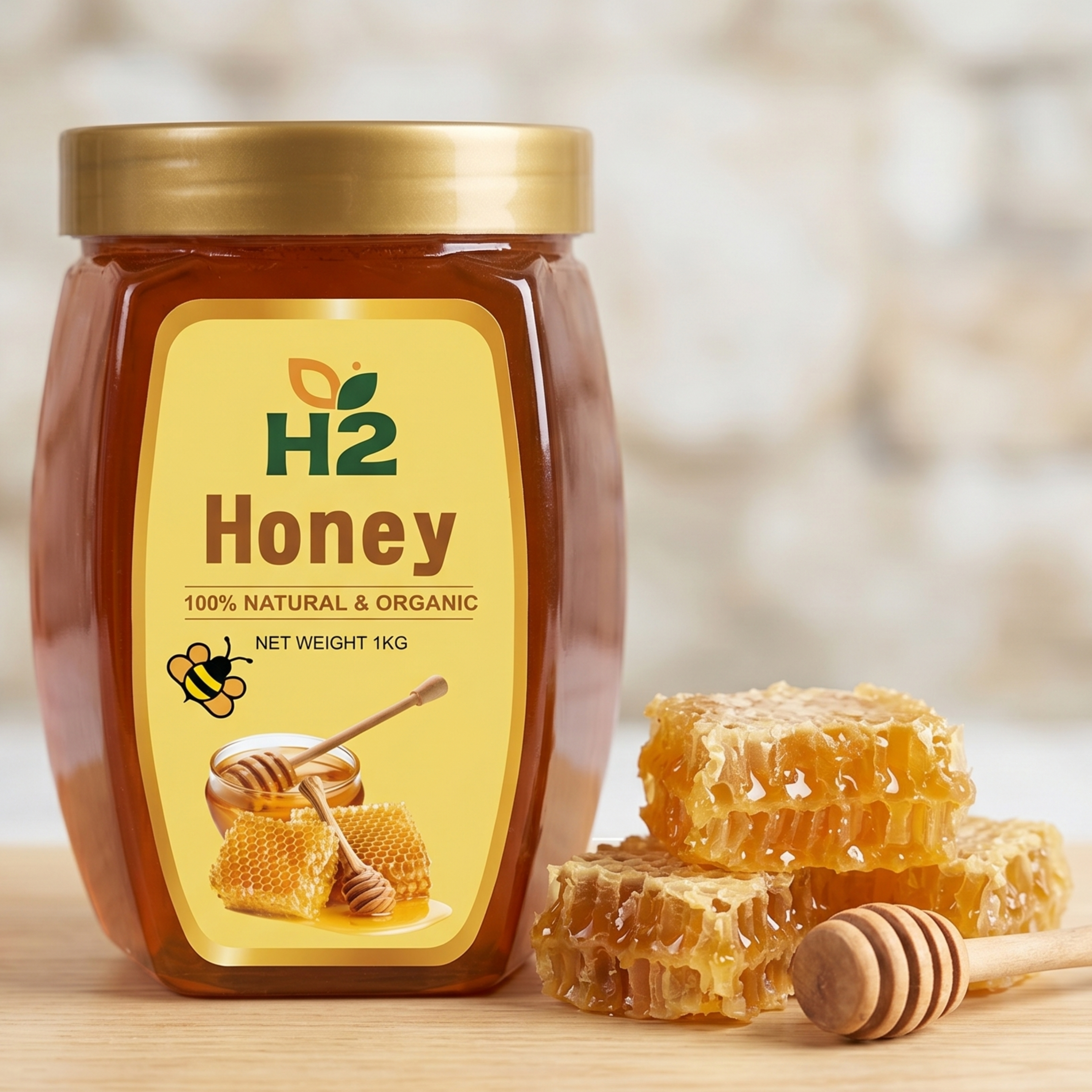 H2 Pure Multiflora Honey – 100% Natural & Organic – 1kg
