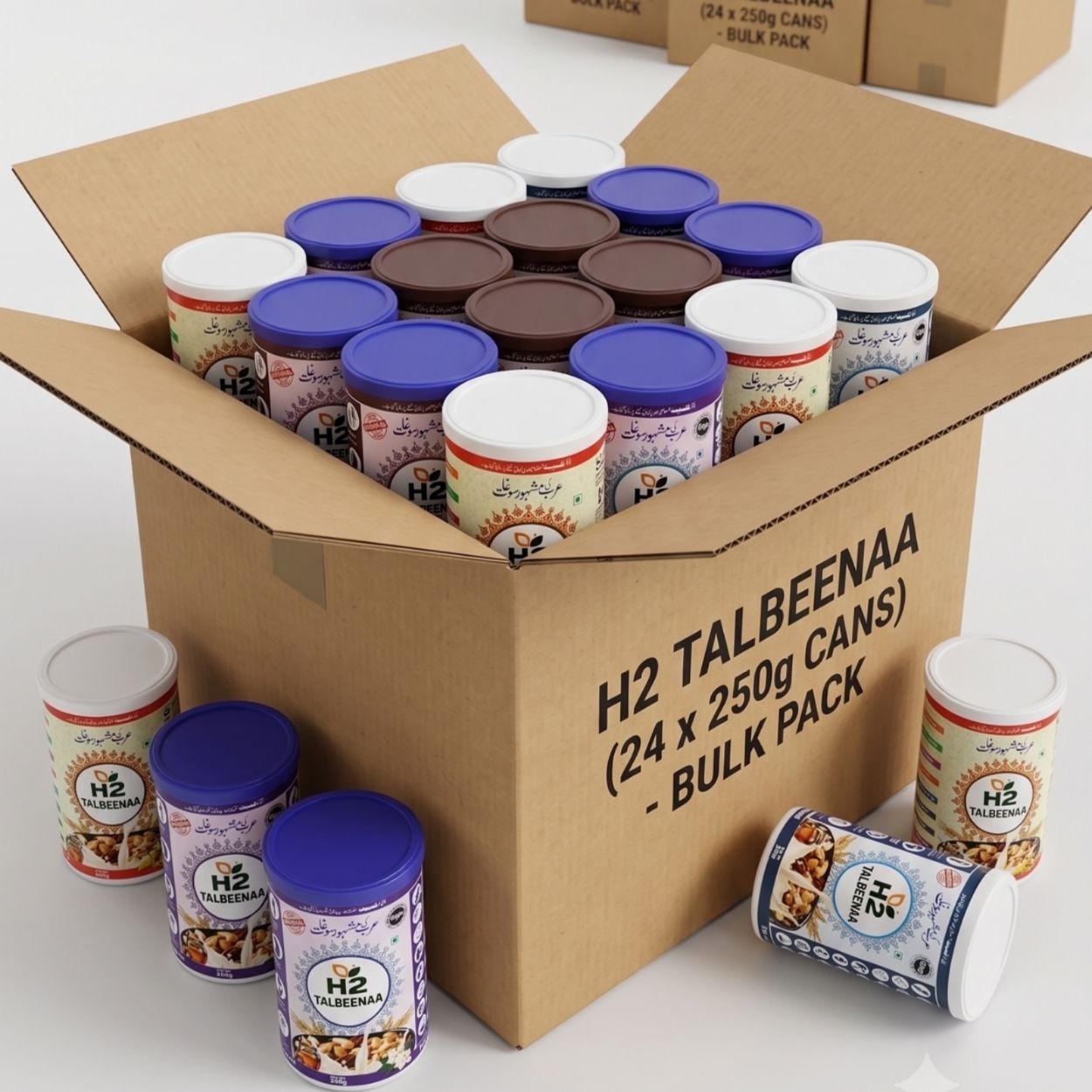 H2 Talbeenaa Bulk Order – 24Pics x 250g Cans (Carton of 24pics)