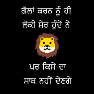 Gallan karn nu hi loki sher hunde ne