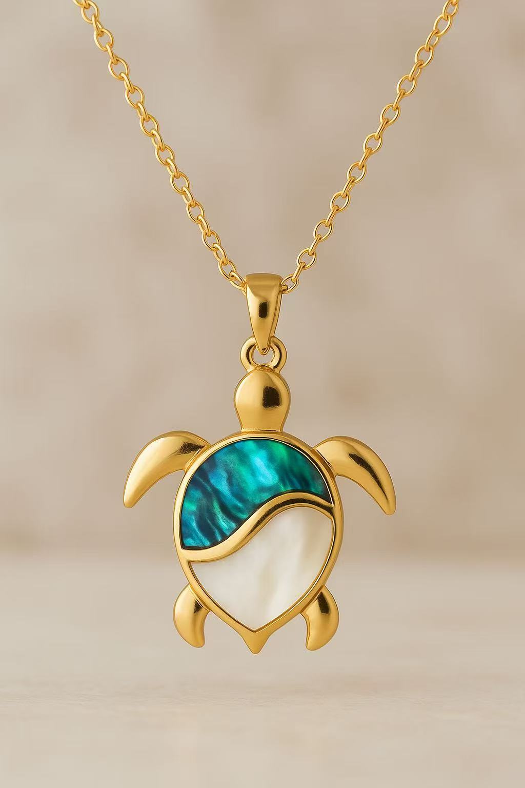 Ocean Glow Turtle Necklace