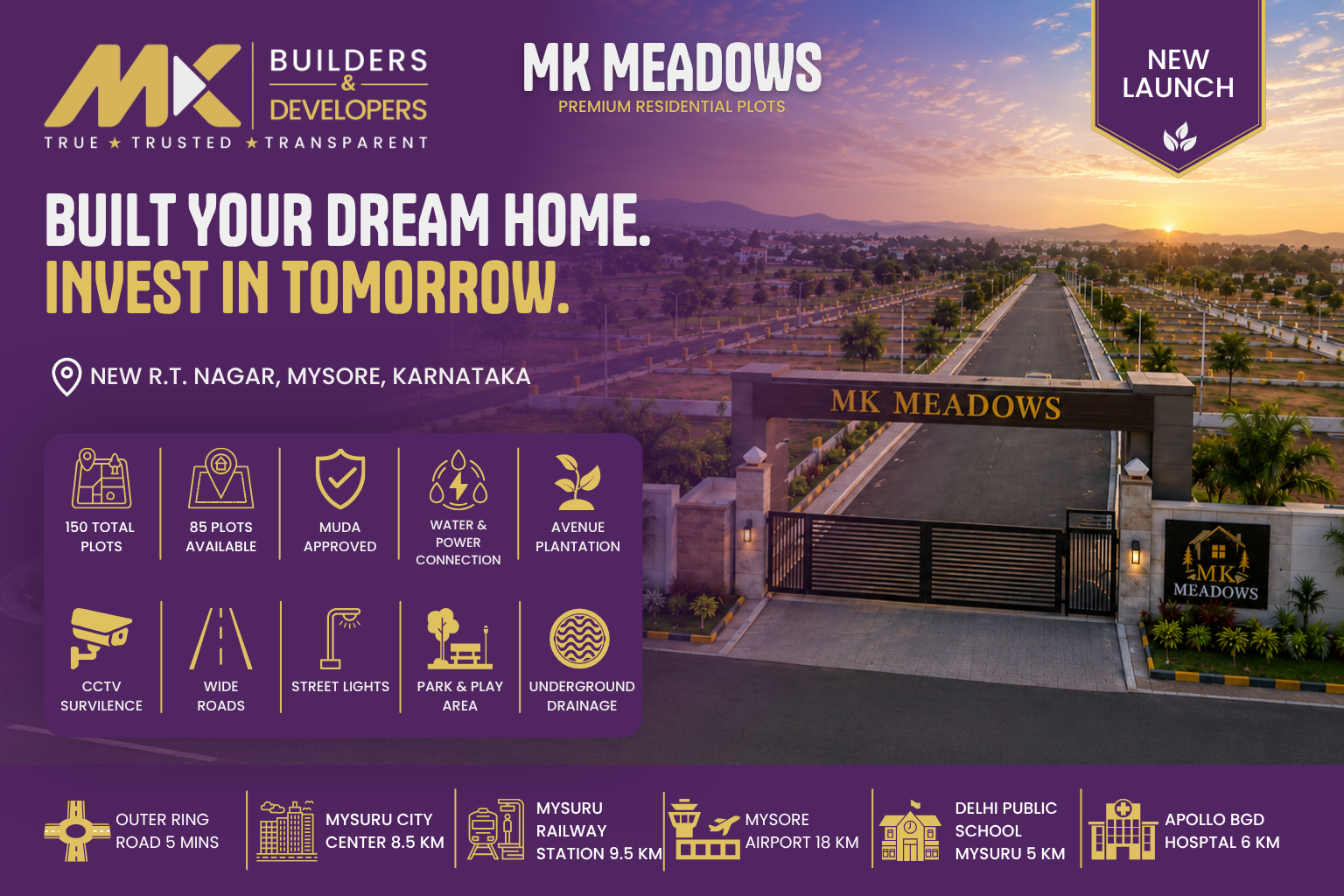 MK Meadows aerial view in Mysore