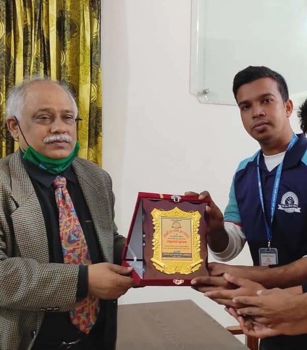 জিবিডিসির পক্ষ থেকে শুভচ্ছা গ্রহণ 