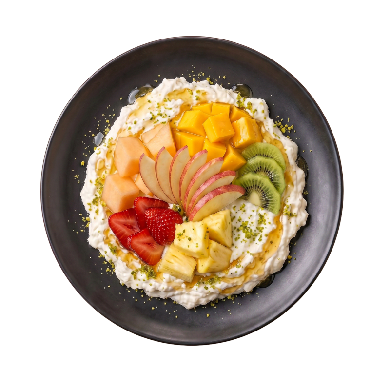 Prato de Ashta com Frutas