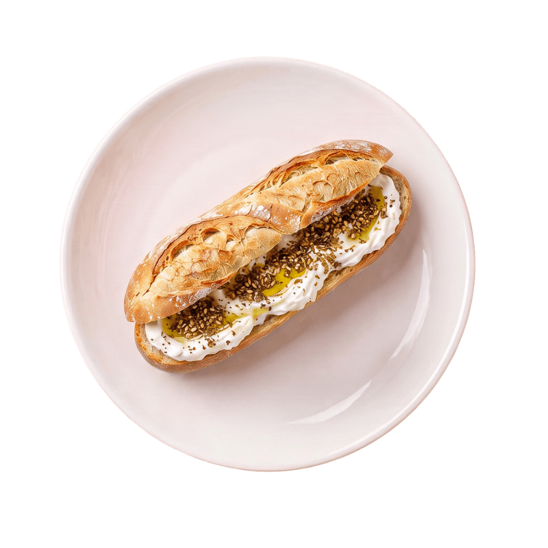 Sanduíche de Labne e Zaatar